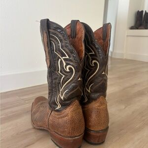 Dan Post Vintage Brown and Tan Western Cowboy Boots